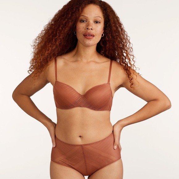 ThirdLove Everyday Lace T-shirt Bra In Copper Size 38F - Picture 10 of 10